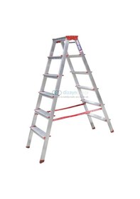 Resim Altı Basamaklı Ev Tipi Katlanır Alüminyum Merdiven 