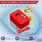 Resim Chuangyinshop 12v Akıllı Araç Akü Anahtarı Kırmızı Dijital Voltaj Göstergeli Ve Hırsızlık Önleyici Kesici 