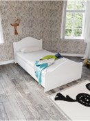 Resim Baby Darling Zebra Karyola 90x200cm Tek Kişilik Beyaz %100 Mdf (4 BÖLGE DESTEKLİ) 