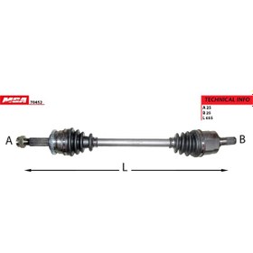 Resim MGA 70452 AKS SOL ABSLİ i20 08-11 1.2 1.4 
