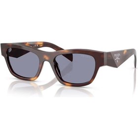 Resim Prada Pr B09s 15w03n 54 Unisex Oval Kırçıllı Kahverengi Kemik Güneş Gözlüğü Kahverengi 