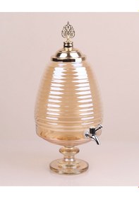 Resim Cam Sebil, Şerbetlik, Yağdanlık Musluklu 5 Litre Altın 
