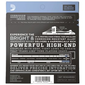 Resim D'Addario EPS160 XL ProSteels 4 Telli Bas Gitar Teli - Medium (50-105) 