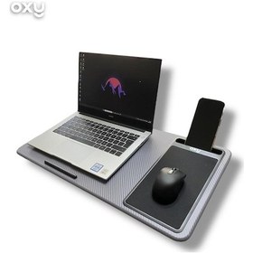 Resim Minderli Laptop Sehpası Füme 