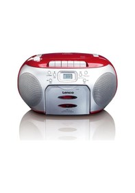 Resim Lenco Taşınabilir Radyo / Cd / Kaset Çalar +Aux Kırmızı 