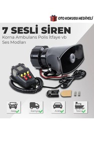 Resim Autowise Her Araca Uyumlu 7 Sesli Megafonlu Konuşmalı Oto Siren 