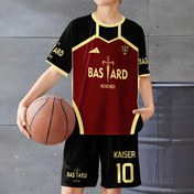 Resim Erkek Çocukları için Karikatür Karakterli No. 10 KAISER Günlük Yuvarlak Yaka Tişört, %100 Polyester Örme Nefes Alabilir Kumaş, Hafif Esneklik Normal Kalıp, 140g/m² - Münih Baskılı Tişört Seti, Dış Mekan İçin Mükemmel 