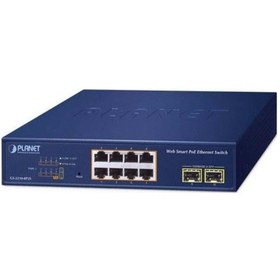 Resim 8-port 10/100/1000t 802.3at Poe + 2-port 1000x Sfp Web Smart Ethernet Switch 