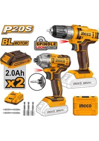 Resim Ingco COSLI230708 2'li Akülü Matkap ve Akülü Vidalama Seti 