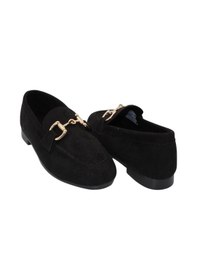 Resim Celira Siyah Kadın Tokalı Günlük Süet Babet Ayakkabı Siyah 