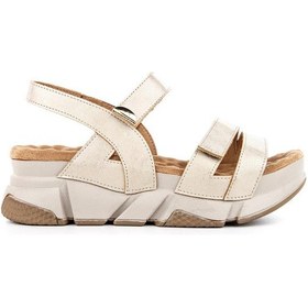 Resim Muya Olimba Anatomik Taban Topuk Dikeni Kadın Sandalet Bej 