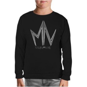Resim Lord Tshirt Myname - Logo Siyah Çocuk Sweatshirt 