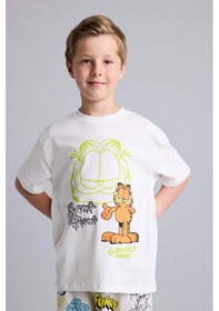 Resim Defacto Garfıeld Lisanslı Regular Fıt 2li Beyaz Pijama Takımı Erkek Çocuk H8146a826hswt34 Beyaz-wt34 