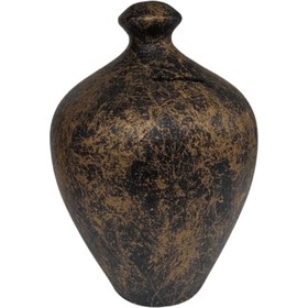Resim Gold-siyah Çömlek Dekoratif Testi Kumbara 20 Cm 