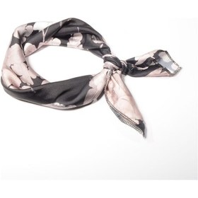 Resim PAREDORA Siyah İri Çiçek Desenli Fular 