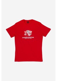 Resim Samsunspor Legacy Never Dies Baskılı T-shırt Kırmızı 
