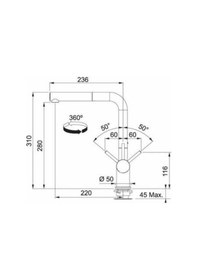 Resim Franke Urban Ubg 651 Bıanco Granit Eviye Actıve Batarya Set 