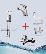 Resim 5'Li Banyo Batarya Set Gri 