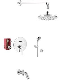 Resim Kale 310201200147 Verde 3 Çıkışlı Ankastre Set Krom 