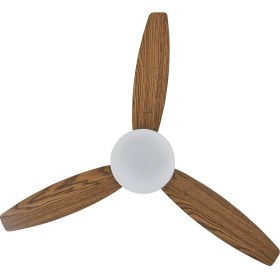 Resim Işıklı Tavan Vantilatörü Kahverengi – Uzaktan Kumandalı, LED Aydınlatmalı, 3 Fan Hızı, Çift Yönlü Dönüş 