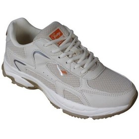 Resim Jump Kadın Siyah Kalın Taban Fileli Memory İç Taban Sneaker Spor Ayakkabı Bej 