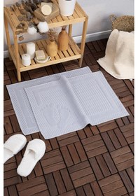 Resim Leoline %100 Pamuk Premium 2'li Ayak Havlusu - Gri Gri 