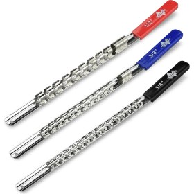 Resim Mena Rise 03968A Ofset Saplı Soket Tutucu Ray, 3 Parça Düzenleyici Set | 1/4, 3/8 ve 1/2 Inç Tahrik 