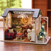 Resim Ahşap DIY Miniatur Yapı Sahne Model Evi, Yatak Odası ve Çalışma Odası Dekorasyonu İçin Uygun El Yapımı Küçük Ev, Sevgililer Günü, Doğum Günleri ve Tatiller İçin İdeal Bir Hediye Olarak 