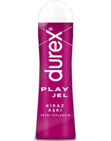 Resim Durex Kiraz Aşkı 50 Ml Jel + Kırmızı Deri Ağız Topu + Hediye 