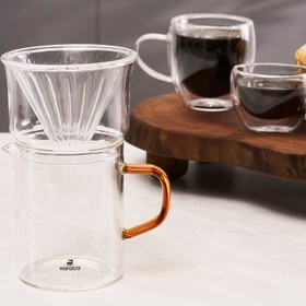 Resim Draco Borosilikat Cam Kahve Demleme Ekipmanı 450 Ml Orange 