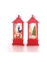 Resim 2 Adet Noel Baba Yılbaşı Temalı Led Titreyen Mumlu Mini Fener 