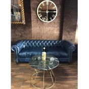 Resim 3A Mobilya 3A Premium Hakiki Deri Chesterfield 