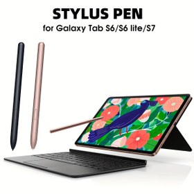 Resim Galaxy S6 Lite, S7, S8 Tablet için Uyumlu Spen, Galaxy Tablet için Dokunmatik Ekran Stilus Kalemi, S-Pen, Düzenli Dokunmatik S Kalemi, İnce Nokta Uçlu Manyetik Tab Kalemi (Uçlar Değiştirilemez) 
