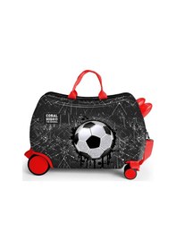 Resim Coral High Siyah Kids Futbol Desenli Otur-çek Çocuk Valizi 16369 Kırmızı 