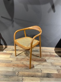 Resim modelsa design Son Moda Son Üretim Original Masif Ahşap El Örgüsü Oturumlu Kollu Sandalye 