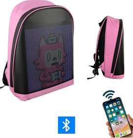 Resim Tastech Led Ekranlı Motorsiklet Çantası Bluetooth APP Kontrollü Okul Sırt Çantası Gift Yazı Resim Pixell 