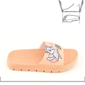 Resim Gezer Kız Çocuk Yazlık Cat Lady PU Rahat Taban Ev Banyo Havuz Plaj Terlik 