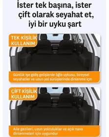 Resim Relaxus Araç İçi Şişme Yatak Ve Yastık Seti Pompa Dahil Peugeot 5008 Tiggo Otomobil Arka Koltuk Uyku ve Dinlenme Seyahat ve Kamp Yatağı Konforlu Taşınabilir 
