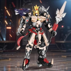 Resim Mekanik Yapı Seti, 1650 Parça, Hareketli Savaşçı Robot 