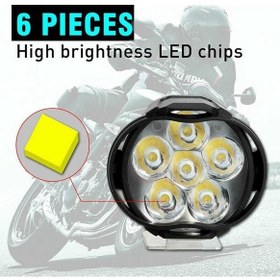 Resim Mısırlı Grup 2 Lot LED Motosiklet Far Montaj Sis Drl Lamba Scooter Motosiklet Için 