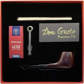 Resim Atomic German 9Mm Gül Ağacı Pipo Seti Düz Vişne Bordo 