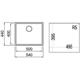 Resim Teka Square 50.40 Tek Göz Tegranite Beyaz Eviye 