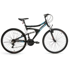 Resim Bisan Ranger 42 Cm V 26 Jant Amortisörlü 21 Vites Mat Siyah Mavi Siyah - Mavi 