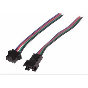 Resim 2,5mm Jst Sm 4pin Siyah Seyyar Kablolu Konnektör Dişi Erkek Takım 10cm+10cm - 0,50mm - Çift Taraflı 