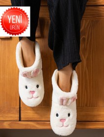 Resim Fogs Kadın Ev Pandufu Kadın Ev Botu Ses Yapmaz Taban Kışlık Ev Terliği Peluş Terlik 