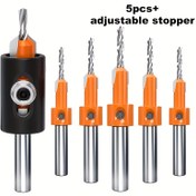 Resim 6 adet Kutulu Ahşap İşleme Sayacı, 5 Matkap Aracı ve 1 Boyut Ayar Fişli ile Donatılmıştır, 8Mm Yuvarlak Kolu, 2.8-4.0Mm Konik Boyut | Dayanıklı Yapı, Çinko Kaplama, Çelik Malzeme | Ahşap İşleme, Vida Delme ve Açma Aracı 