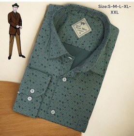 Resim Linen Keten Klasik %100 Cotton Uzun Kollu Terletmeyen Tek Cepli Kapaklı Yeşil Gömlek Regular Kalıp -10234 Yeşil 