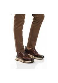 Resim Voyager Kahve Hakiki Deri Bağcıklı Erkek Sneaker Çok Renkli 