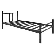 Resim 4M Houselab Tek Kişilik Metal Karyola Yatak Siyah - Beyaz 90x190 Cm 