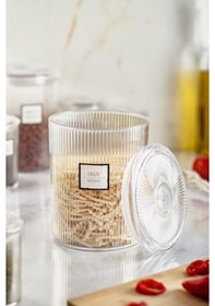 Resim 9'lu Barok Yuvarlak Büyük Kavanoz Seti &amp Saklama Kabı &amp Erzak Kabı 9 2000 Ml Şeffaf 
